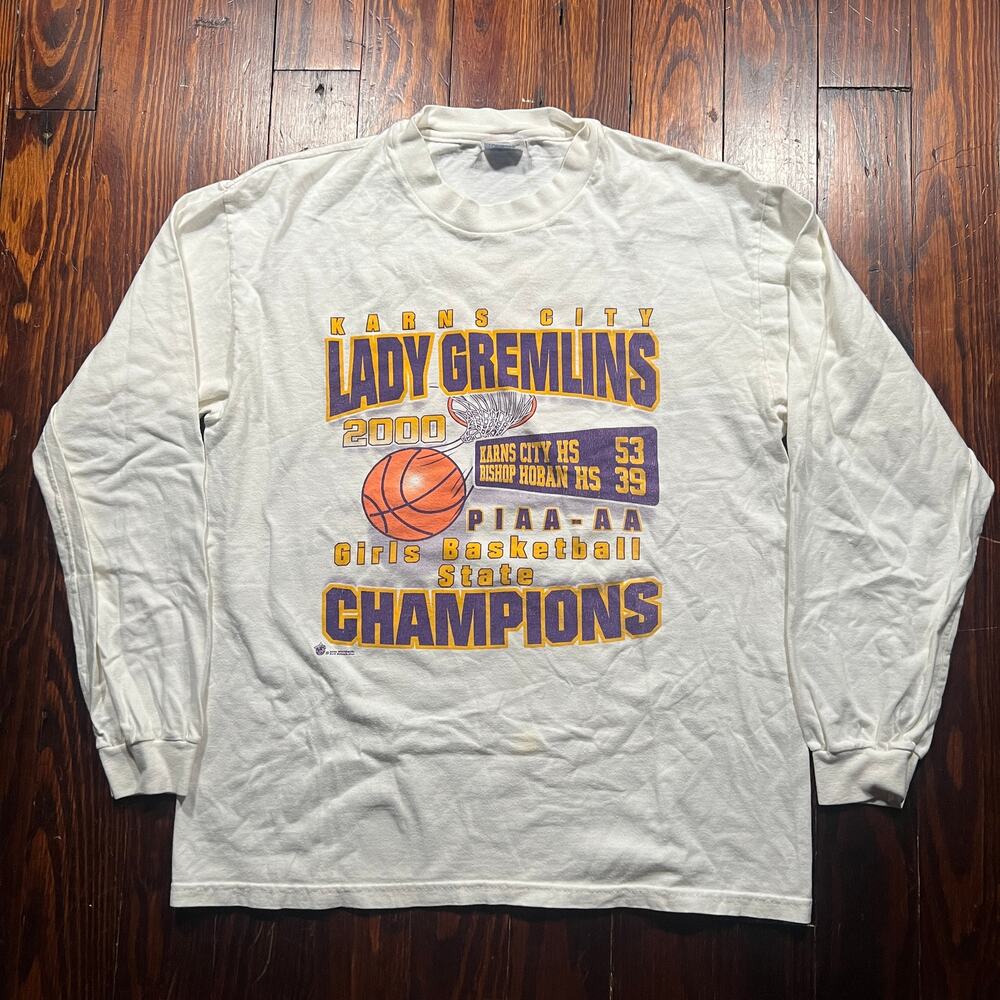 American Vintage L Y2K Graphic Tee White Crew
